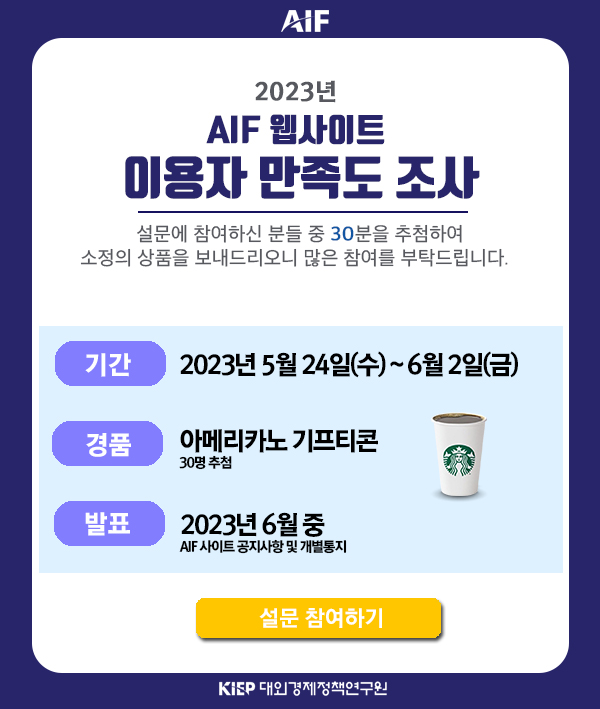 2023년 AIF 웹사이트 이용자 만족도 조사