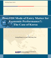 Does FDI Mode of Entry Matter for Economic Performance?: The Case of Korea