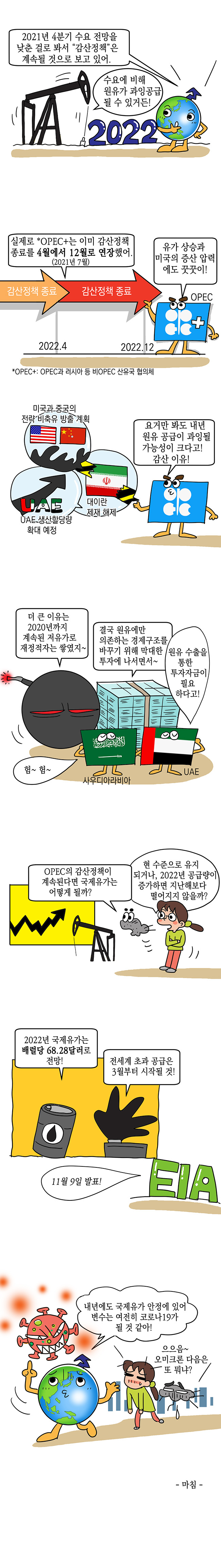 OPEC, 2021년 4분기 원유 수요 전망치 하향 조정