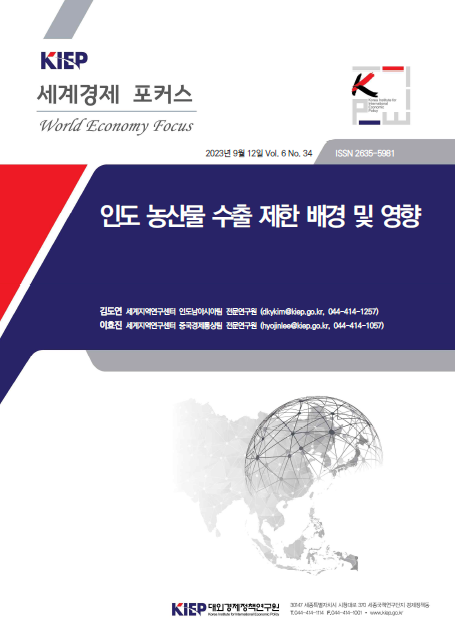인도 농산물 수출 제한 배경 및 영향