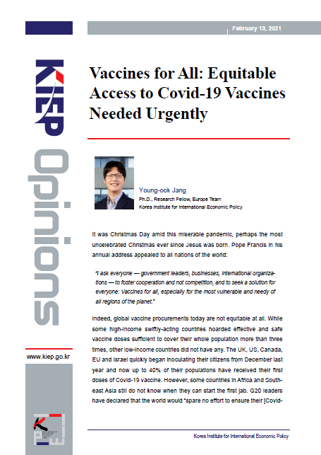 Vaccines for All: Equitable Access to Covid-19 Vaccines Needed Urgently