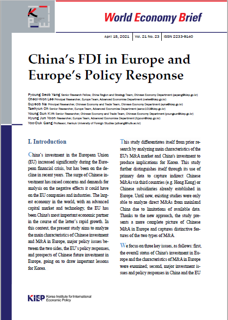 China’s FDI in Europe and Europe’s Policy Response