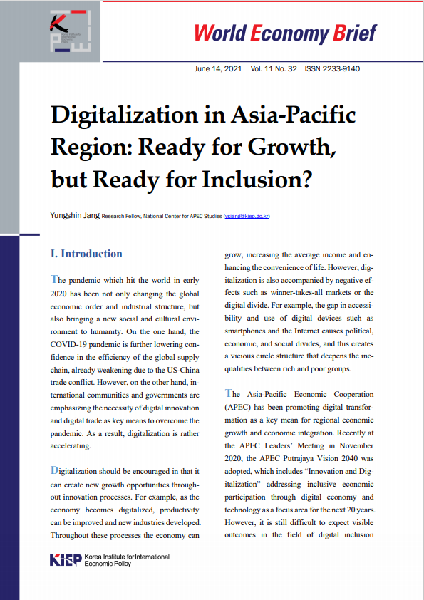 Digitalization in Asia-Pacific Region: Ready for Growth, but Ready for Inclusion?