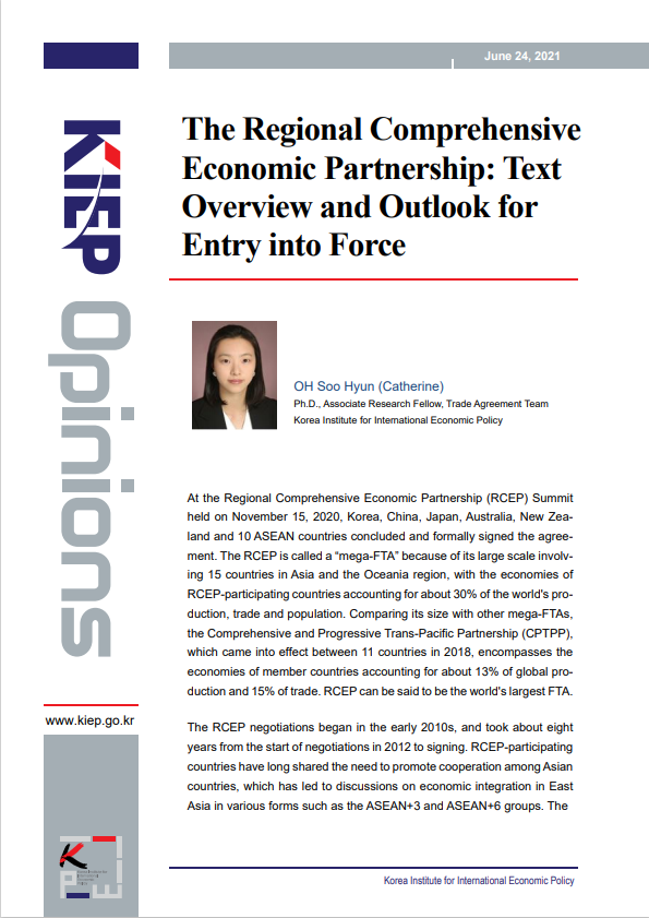 The Regional Comprehensive Economic Partnership: Text Overview and Outlook for Entry into Force