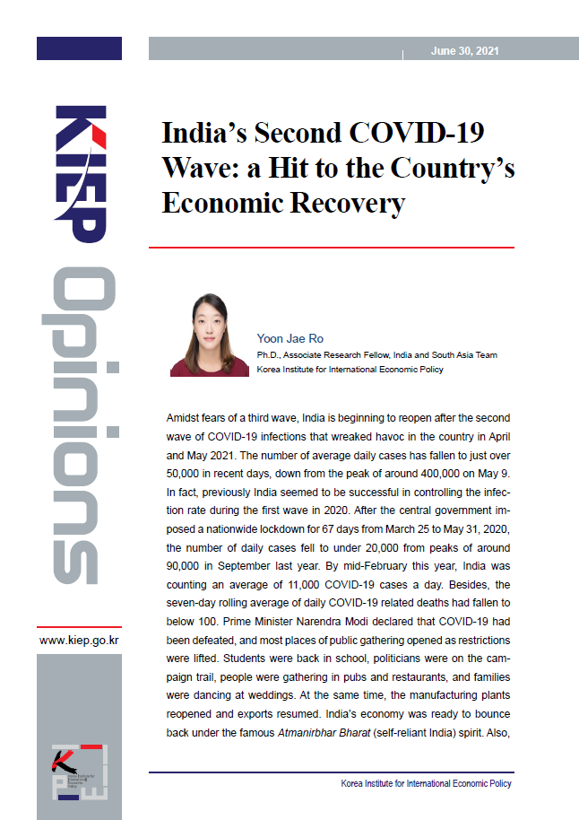 India’s Second COVID-19 Wave: A Hit to the Country’s Economic Recovery