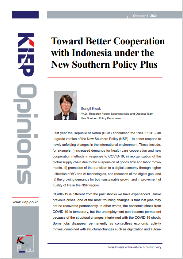 Toward Better Cooperation with Indonesia under the New Southern Policy Plus