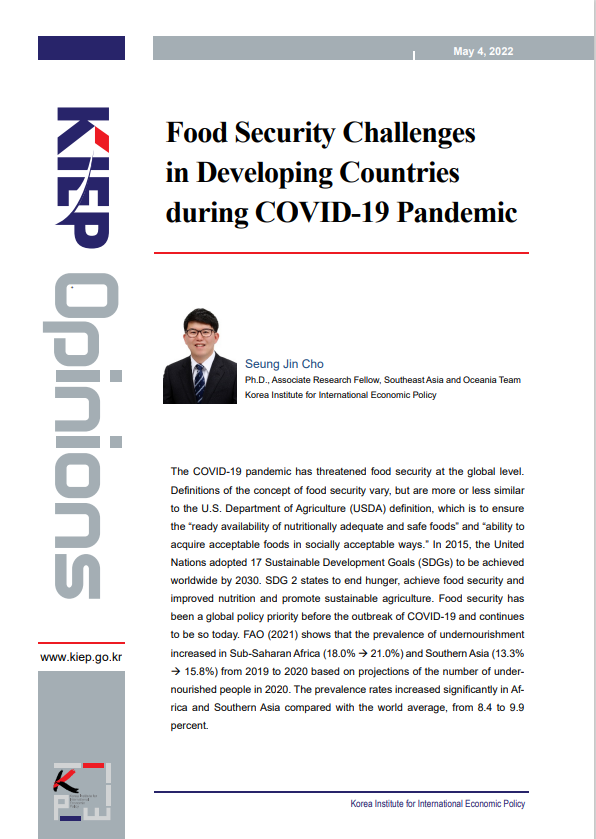 Food Security Challenges in Developing Countries during COVID-19 Pandemic