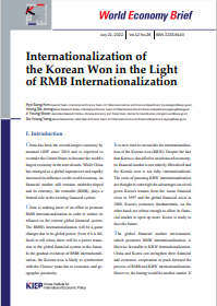 Internationalization of the Korean Won in the Light of RMB Internationalization