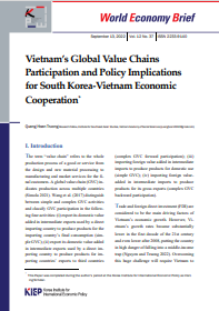 Vietnam’s Global Value Chains Participation and Policy Implications for South Korea-Vietnam Economic Cooperation