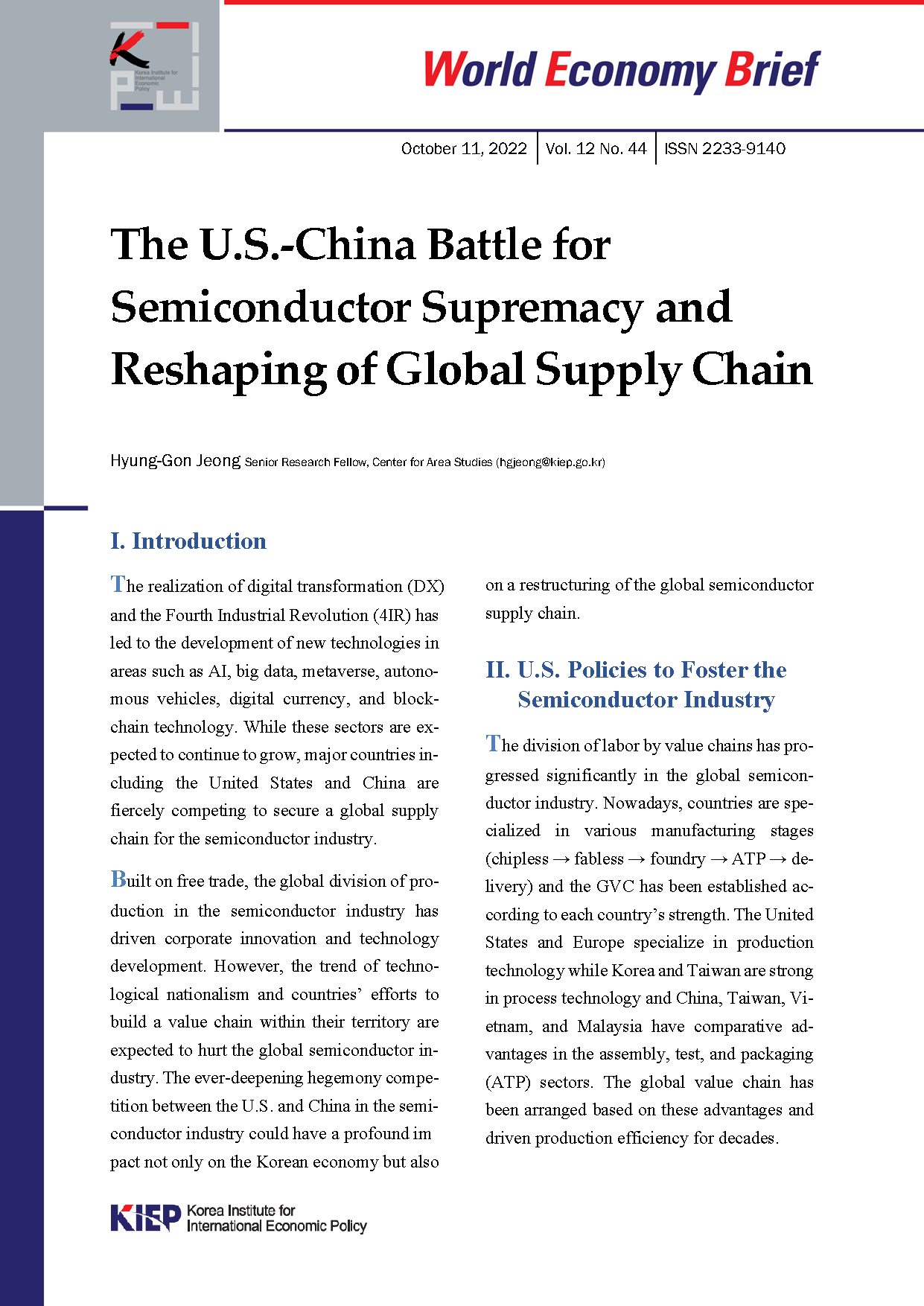 The U.S.-China Battle for Semiconductor Supremacy and Reshaping of Global Supply Chain