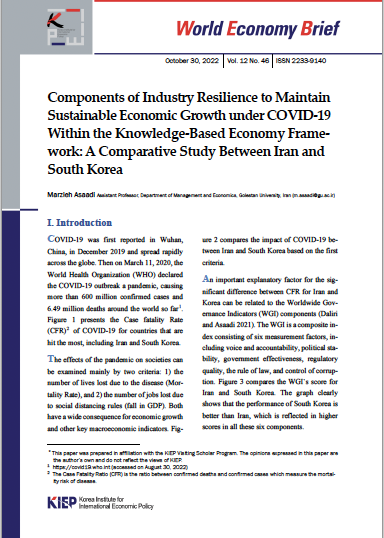Components of Industry Resilience to Maintain Sustainable Economic Growth under COVID-19 Within the Knowledge-Based Economy Frame-work