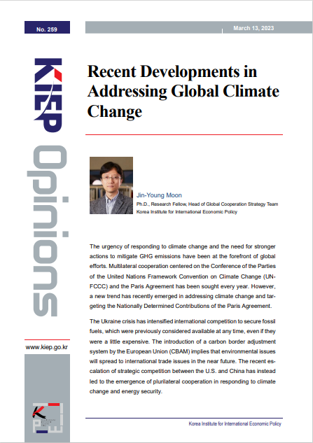 Recent Developments in Addressing Global Climate Change