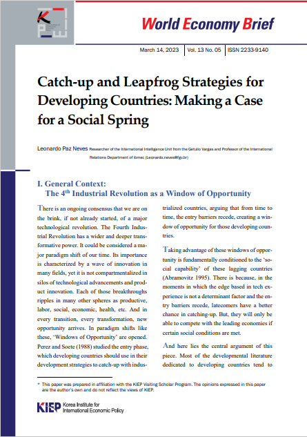 Catch-up and Leapfrog Strategies for Developing Countries: Making a Case for a Social Spring